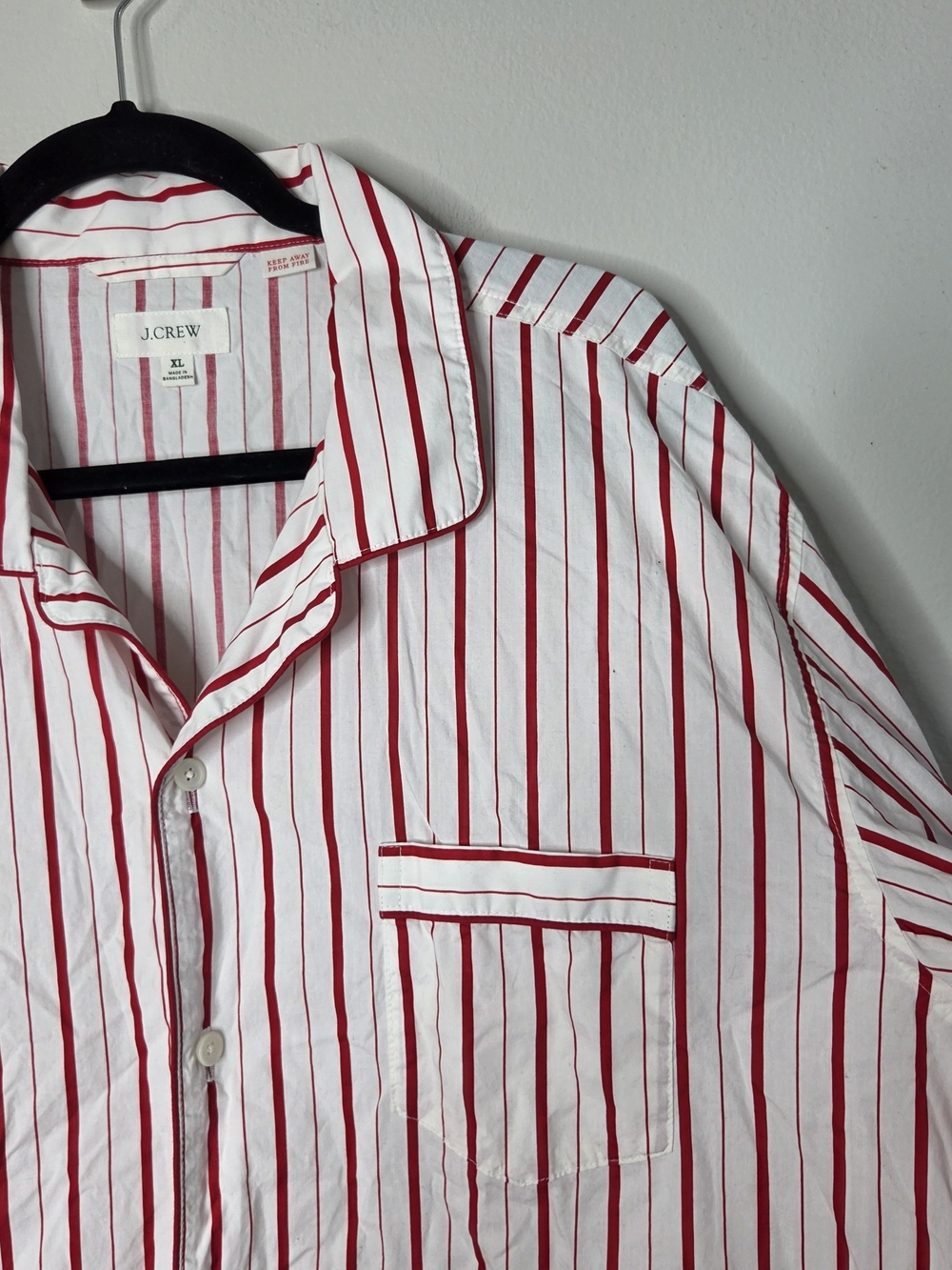 J Crew Peppermint Striped Cotton Poplin Pajama Pant Set - Picture 4 of 13